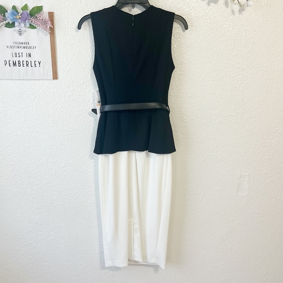 🎉NWT Calvin Klein Crewneck Color-Block Midi Dress - Picture 7 of 12